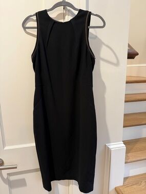 RACHEL Rachel Roy Black Sleeveless Midi Sheath Dress